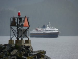 The ferry Malaspina sails near Sitka.