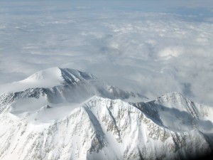 The mountain was obscured by clouds to those below. (Photo by Rosemarie Alexander)