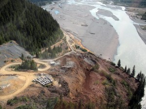 Aerial view of the Tulsequah mining area. Aerial view of the Tulsequah mining area.