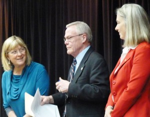 Rep. Kerttula, Sen. Egan and Rep. Munoz at a forum during the 2013 legislative session. Photo by Ed Schoenfeld.