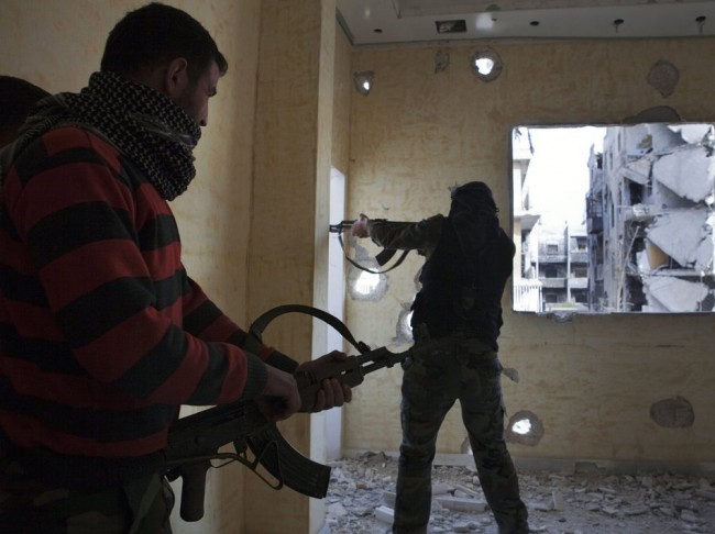 Opposition fighters from the Free Syrian Army last month in Aleppo, Syria. Maysun/EPA /LANDOV Opposition fighters from the Free Syrian Army last month in Aleppo, Syria. Maysun/EPA /LANDOV