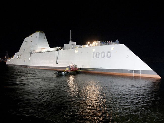 The USS Zumwalt, the first in a new class of "stealth" destroyers. U.S. Navy/General Dynamics The USS Zumwalt, the first in a new class of "stealth" destroyers. U.S. Navy/General Dynamics