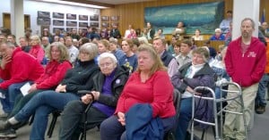 Assembly chambers were packed for Monday's hearing on the budget. (Photo by Jeremy Hsieh/KTOO)