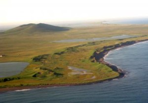 St. Paul Island in the Bering Sea. (Photo by Ned Rozell.)