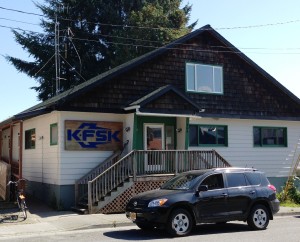 KFSK in Petersburg is one of at least five Alaska public radio stations that could end local programming under proposed budget cuts. (Ed Schoenfeld/CoastAlaska News)