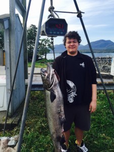 14-year-old Duseigneur Paolo is this year's winner of the Ketchikan Salmon Derby. (Photo courtesy of KSD)
