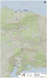 This map shows the likely route of the Alaska LNG project, as of August 2015. (Map courtesy of Alaska LNG)