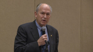 Gov. Bill Walker addresses the Alaska Coalition on Housing and Homelessness Annual Conference. (Video still courtesy of 360North)