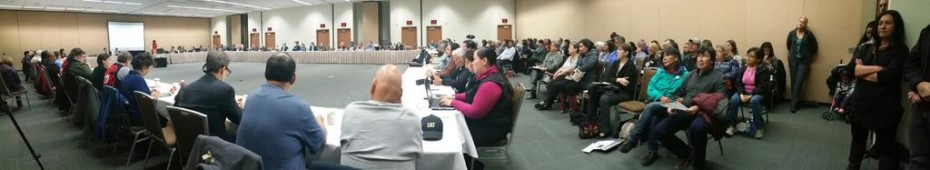 The 4th annual Alaska Federation of Natives and National Congress of American Indians conference at the Egan Convention Center in Anchorage. (Photo by Jennifer Canfield/KTOO)