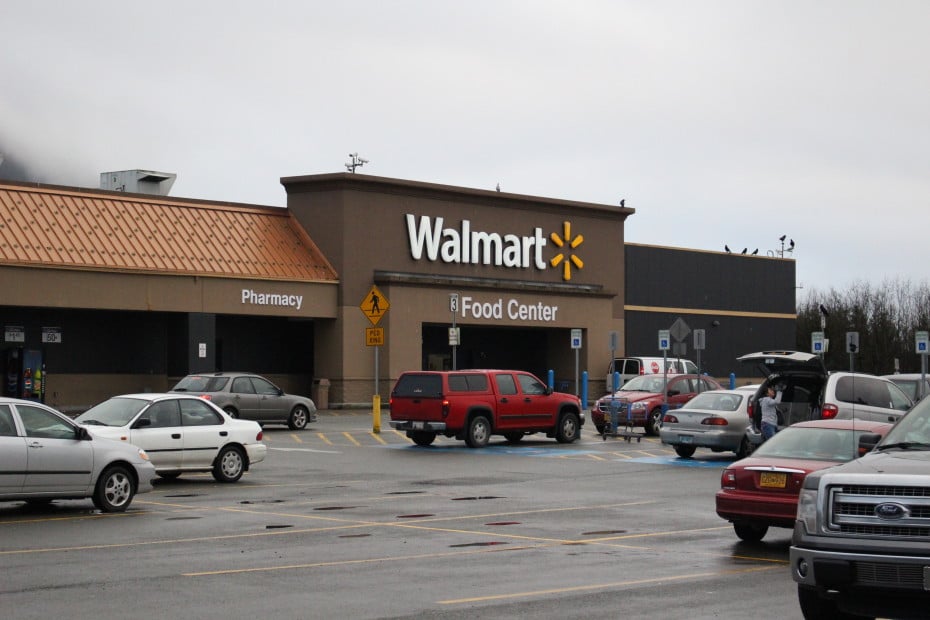 The Juneau Wal-Mart was previously a K-Mart store. It's unknown what will happen to the building. (Photo by Elizabeth Jenkins/KTOO)